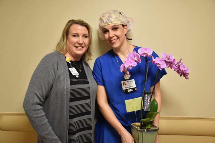 Evangelical Community Hospital presents ORchid Award to operating room nurse